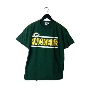 NFL Green Bay Packers T Shirt Vintage Y2K Adult Green Large L Sports Football